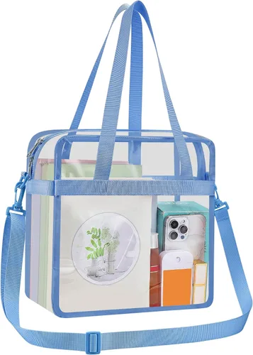 Vista 24 de USPECLARE Clear Tote Bag for Stadium Events, 12x6x12 Transparent Stadium Bag for Work, Sports Games,Gym，Concerts