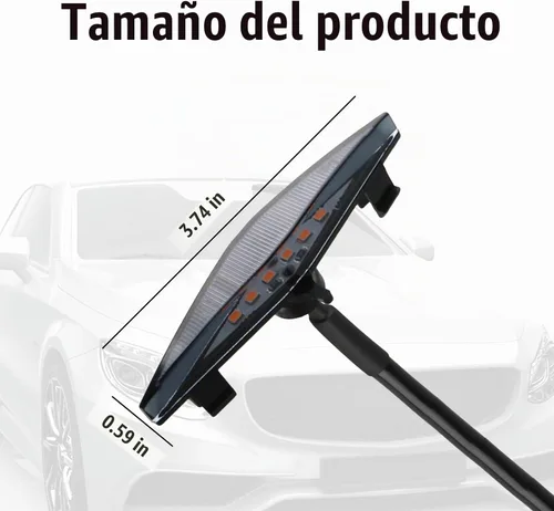 Vista 2 de cueclue Pack-4 Luces LED para parrilla delantera de automóvil, 3.7 x 0.59 pulgadas, luz de parachoques delantero con arnés, luces decorativas