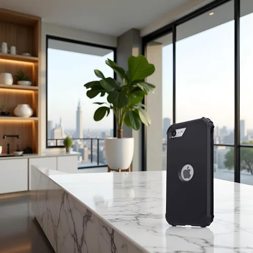 Vista 4 de IDweel Funda para iPhone SE 2020 con protector de pantalla, para iPhone SE 2022, 3 en 1, absorción de golpes, ajuste delgado, cubierta