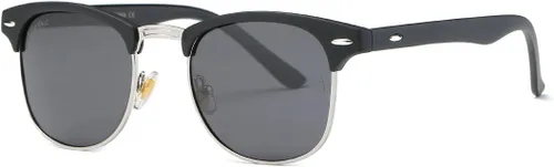Vista 67 de AEVOGUE Gafas de sol polarizadas para mujeres y hombres semi marco retro gafas de sol AE0369