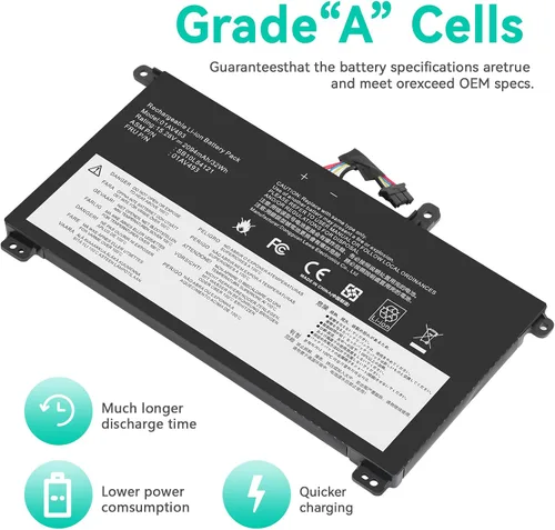 Vista 4 de TREE.NB 01AV493 - Batería de repuesto para laptop ThinkPad T570 T580 P51S P52S Series 00UR890 00UR892 SB10L84121 SB10L84122 SB10L84123 T570 00UR891