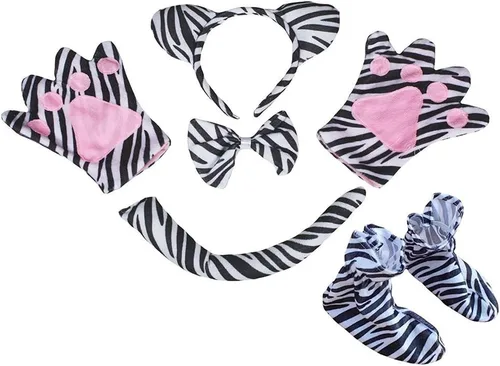 Vista 9 de Petitebella Combinado Animal Diadema Bowtie Cola Guantes Zapatos 5pc Disfraz 1-5 años Oso