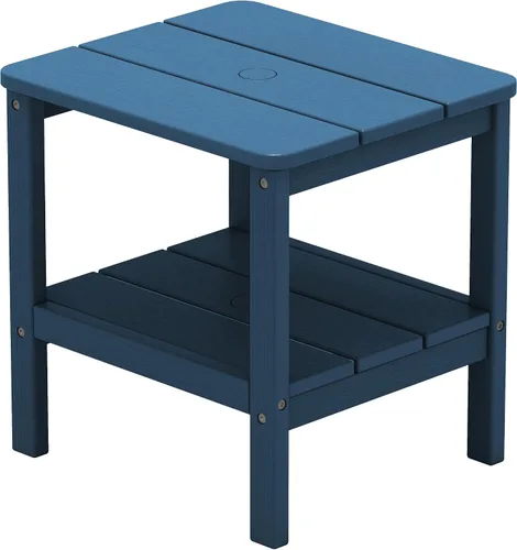 Vista 23 de SERWALL Mesa auxiliar Double Adirondack, Mesa auxiliar de forma rectangular, Negra