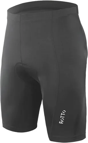 Vista 12 de ROTTO Pantalones cortos de ciclismo para hombre con acolchado de esponja y gel para ciclismo de carretera y MTB 01 Negro/Bolsillos
