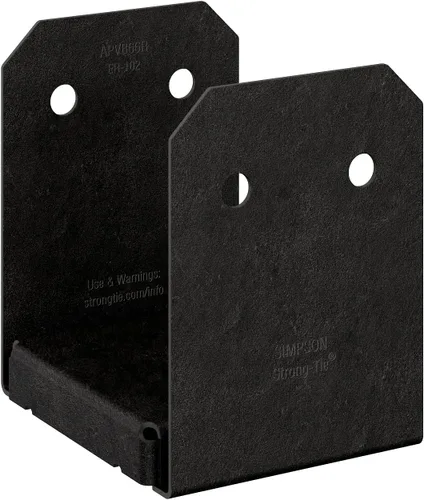 Vista 18 de Simpson Strong-Tie APLH24R Outdoor Accents ZMAX, colgador de vigas de luz negra para 2x4 áspero (paquete de 12)