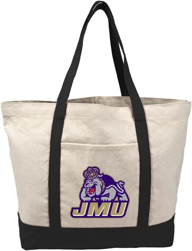 Vista 194 de Campus Lab Bolsa de lona con logotipo primario colegiado con bolsillo externo, bolsa de hombro reutilizable para ir de compras, playa Águilas A&m