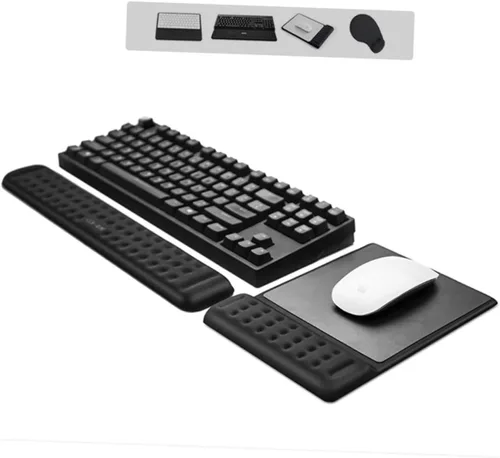 Vista 8 de Tofficu 3 piezas de reposamuñecas de computadora, almohadilla para teclado de espuma viscoelástica, reposamuñecas para escritorio, reposamuñecas