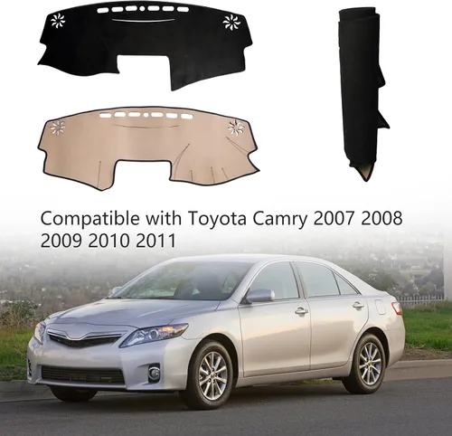 Vista 7 de Cubierta de salpicadero, consola central interior personalizada compatible con Toyota Camry 2007 2008 2009 2010 2011 cubierta de tablero protector