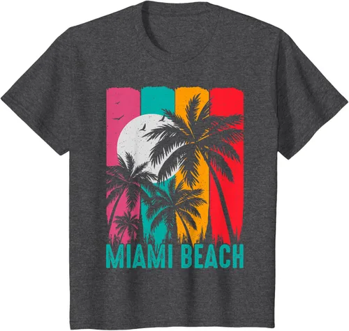 Vista 30 de Camiseta Miami Beach, Negro, S
