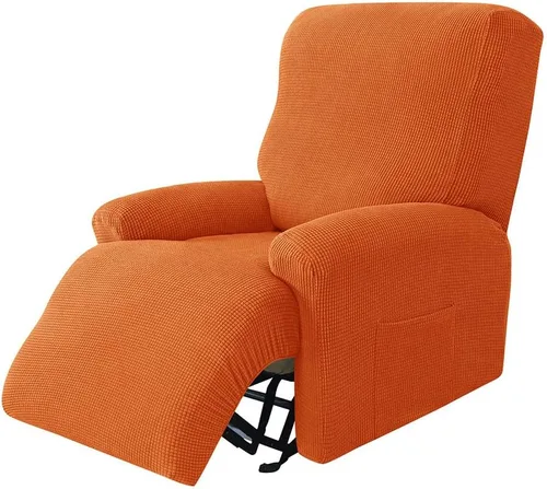 Vista 9 de LazyBoy - Funda de sofá reclinable jacquard, fundas elásticas antideslizantes para sillas reclinables, 4 piezas, protector de muebles para sillón