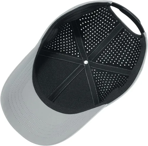 Vista 4 de VOBOOM - Gorra de béisbol para hombre de secado rápido con corte láser y malla, con borde curvo y cierre a presión