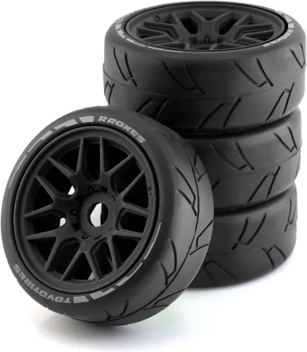 Vista 11 de Lifehead 1/8 Escala 4.055 in Diámetro Exterior RC Flat Track Car Rally Coche Neumáticos y llantas para HPI WR8 HSP Hobao ARRMA Redcat Losi Kyosho