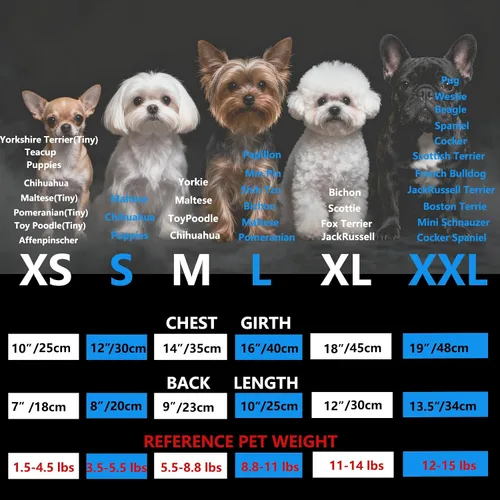 Vista 3 de Chaqueta de mezclilla para perros pequeños, con anillo en D, ropa para Negro