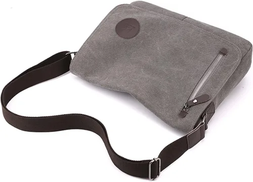 Vista 6 de ZHIERNA Bolsa de lona pequeña de mensajero, bolsa cruzada para hombres y mujeres, para el trabajo escolar