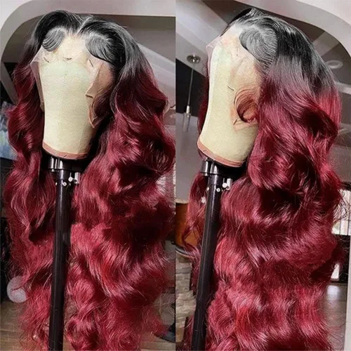 Vista 13 de Higlight - Pelucas de cabello humano con encaje frontal de color degradado, peluca de encaje frontal con abuelitos, peluca de cabello humano