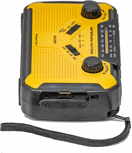 Vista 3 de Kaito Voyager ECO Radio de emergencia KA369 AM/FM NOAA Alerta meteorológica de 5 vías con manivela solar receptor de radio con linterna LED