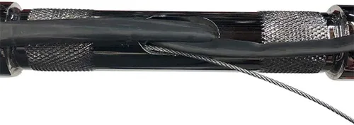 Vista 2 de Dominator Industries Perchas de gancho de carne cromadas de 1 1/4 pulgadas precableadas de 12 pulgadas compatibles con Harley-Davidson Bagger