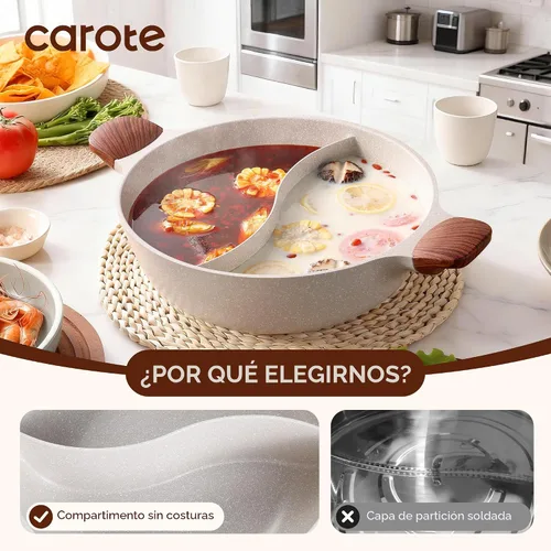 Vista 6 de CAROTE Olla de 4.5QT con divisor de doble sabor