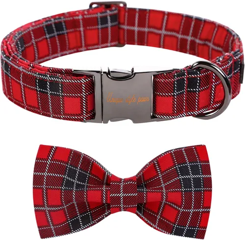 Vista 10 de Unique style paws - Collar de otoño para perros con lazo, collar para cachorros, regalo para mascotas, collar ajustable para perro, collares