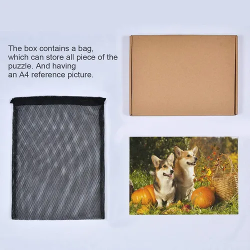 Vista 7 de Rompecabezas de perro Welsh Corgi Pembroke de 500 piezas para adolescentes y adultos, 20.5 x 14.9 pulgadas