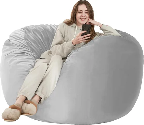 Vista 67 de HABUTWAY Silla de Puf de 2 Pies, Puf de 2' de Sillones Pequeños con Relleno, Silla de Puf en Forma de Lágrima de Terciopelo Ultra Suave con Funda