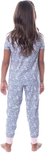 Vista 2 de INTIMO Barbie Unicorn Barbie Skipper - Conjunto de pijama para niña, Gris