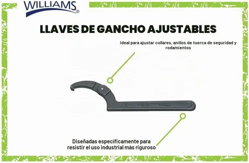 Vista 2 de Williams 1-1/4 a 3 llave de gancho ajustable SAE
