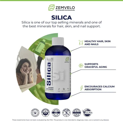 Vista 3 de Sílice iónica líquida, nutrición para el cabello, la piel y las uñas, soporte de colágeno, apoyo articular para tendones y cartílagos de salud, 8