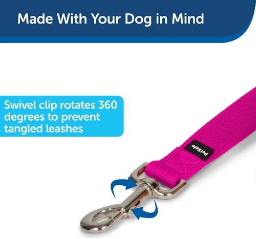 Vista 6 de PetSafe Gentle Leader - Collar de perro sin tirones, rosa frambuesa y correa de nailon para perro, resistente, duradera, estilo tradicional
