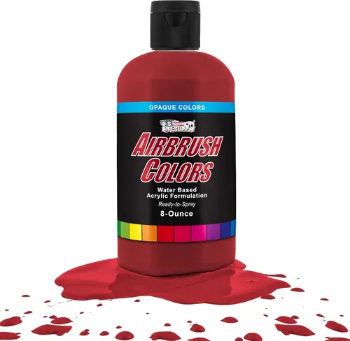 Vista 53 de U.S. Art Supply Pintura acrílica opaca para aerógrafo color azul aguamarina, botella de 1 onza, colores a base de agua no tóxicos de grado