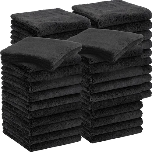 Vista 10 de Shimeyao 30 Pcs 12.5 × 12.5 Inch Microfiber Towels for Cars, Fuchsia