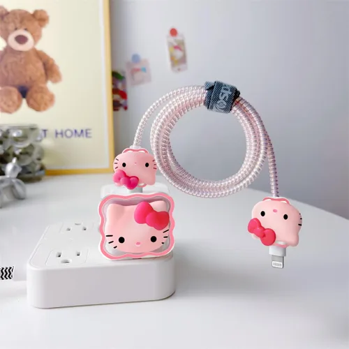Vista 3 de Protector de cable para bricolaje, protector de cables, cable de datos, protector de línea de cargador USB-C de 18 W/20 W, compatible con iPhone 11
