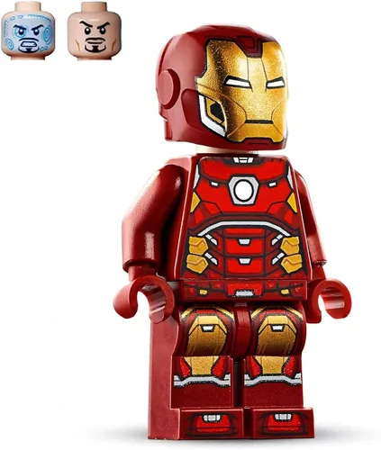 Vista 2 de LEGO Hexágono plateado de Iron Man en el pecho y explosiones de poder para manos y pies