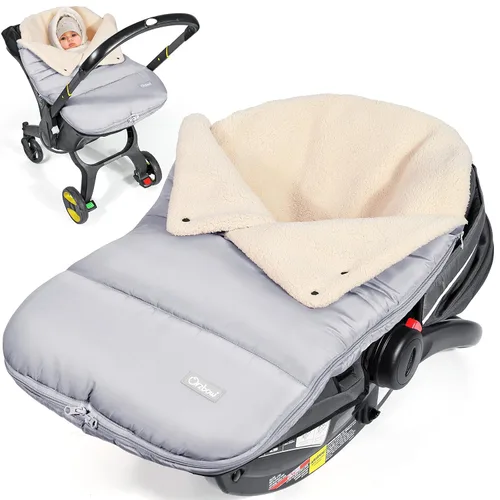 Vista 8 de Orzbow Funda de Asiento de Coche de Invierno para Bebé Manta para Asiento de Coche Infantil Funda de Asiento de Coche Impermeable con Cuello