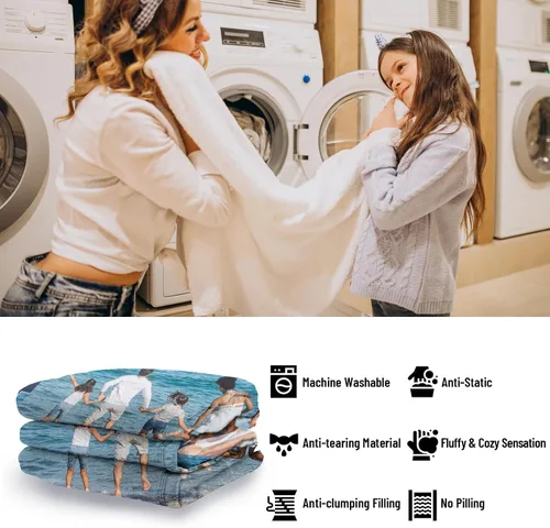 Vista 104 de Manta personalizada con imagen, manta personalizada con texto de fotos, manta de fotos personalizada para amiga, mamá y papá, regalos personalizados