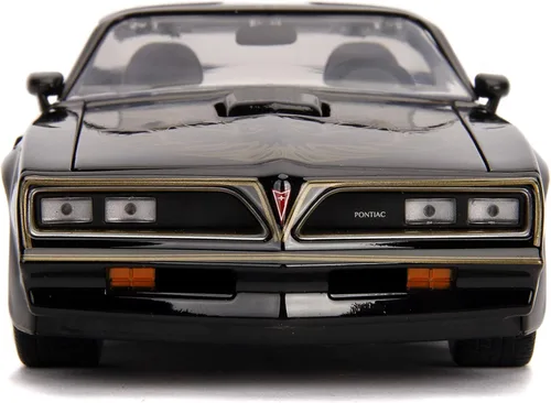 Vista 8 de Jada Smokey and The Bandit 1:24 1977 Pontiac Firebird Trans Am Coche de Fundición a Presión y Hebilla de Cinturón, Juguetes para Niños y Adultos
