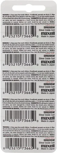 Vista 2 de Maxell Paquete de 5 celdas de óxido de plata Sr920sw 371 fabricadas en Japón