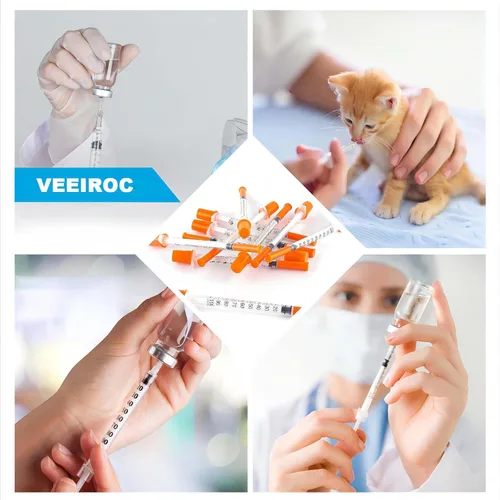 Vista 4 de Jeringas de 1 ml con aguja de 29G de 1/2" (13 mm), envueltas individualmente, paquete de 30 (1CC 29G 1/2"-30PACK)