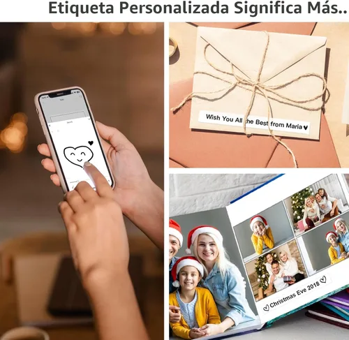 Vista 8 de SUPVAN E10 - Máquina etiquetadora Bluetooth con cinta, color negro Fits Continuous & Die-Cut Waterproof Label, Easy App Editing, Rechargeable