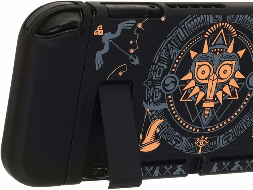 Vista 5 de Funda protectora acoplable compatible con interruptor carcasa rígida para controladores Switch y Joy-Con con 4 agarres para el pulgar funda