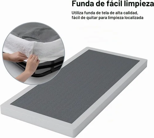 Vista 4 de Vehowy - Somier de perfil bajo de tamaño individual, somier de 7,6 cm (3,0 pulgadas) para cama individual, base de colchón resistente, base de cama