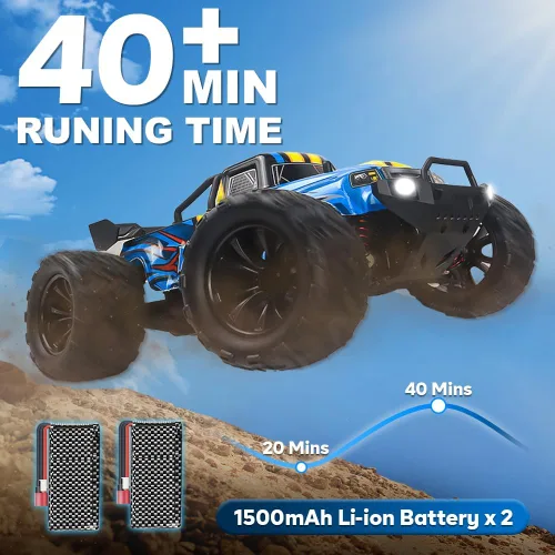 Vista 5 de Autos RC a escala 1:16 para adultos, auto de control remoto rápido de 40 KPH, autos RC de hobby para niños a partir de 8 años, camioneta RC 4x4