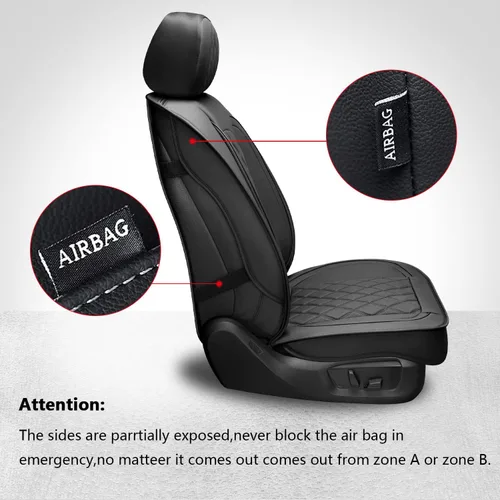 Vista 2 de MIROZO 2 piezas de fundas para asientos delanteros para Dodge Ram, cubierta impermeable para asiento de camión compatible con RAM 1500 2500 3500