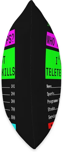Vista 2 de 90s retro TV sayings for 90s nostalgia Retro TV Saying Who Needs Apps Teletext Throw Pillow, 16x16, Multicolor