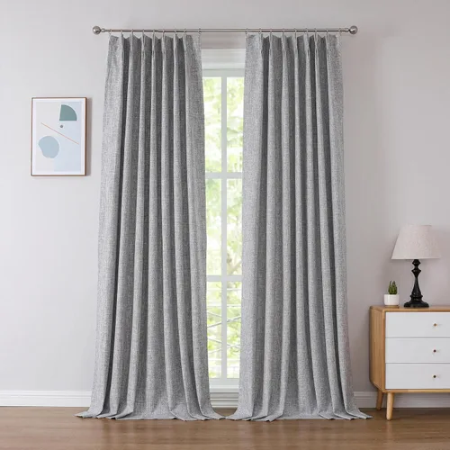 Vista 10 de Kayne Studio Cortinas opacas plisadas para sala de estar y dormitorio, habitación de bebé, cortinas con aislamiento térmico para oscurecer la Natural