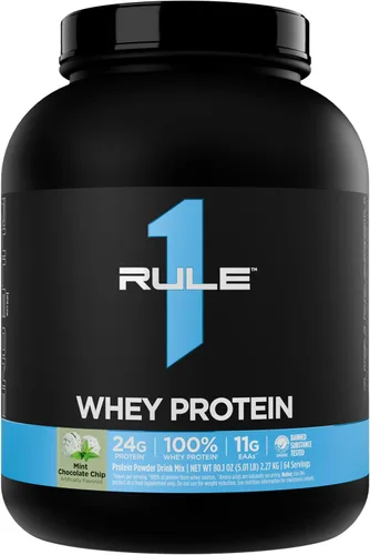 Vista 30 de Rule 1 Proteins Whey Protein Powder, Salted Carmel, 27 Servings