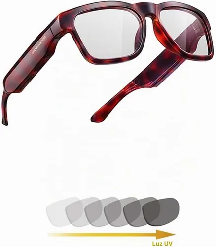 Vista 5 de OhO - Gafas inteligentes de oreja abierta, 128 GB UV400 Z87.1 gafas de sol