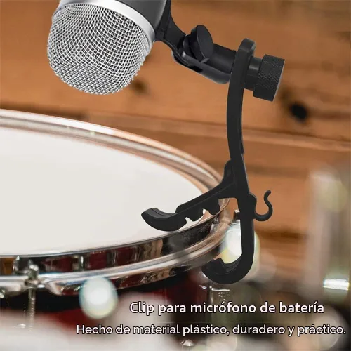 Vista 4 de Watris Veiyi Clips para micrófono de batería