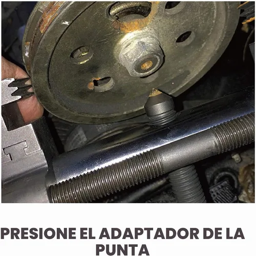 Vista 5 de Kit extractor de polea universal Powerbuilt, juego de herramientas especializadas para motor y tren de transmisión, quitar poleas serpentinas