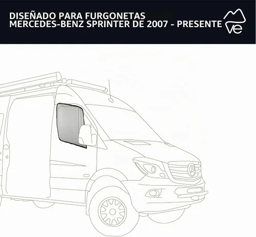 Vista 5 de VanEssential - Pantallas para puerta delantera (par) - Mercedes Sprinter Vans